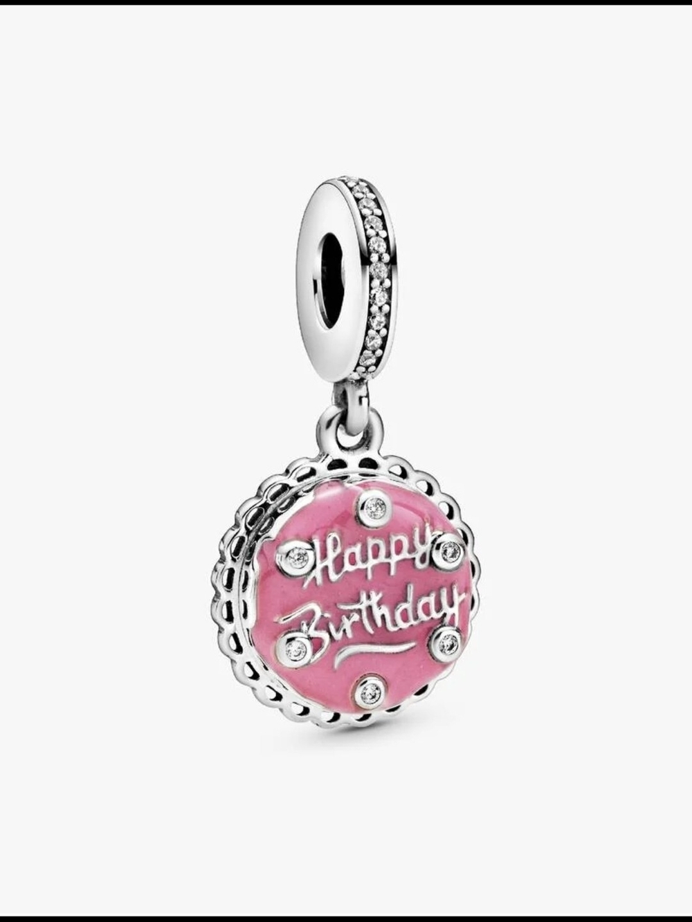 Pandora Pink Birthday Cake Dangle Charm 798888c01Sterling silver new